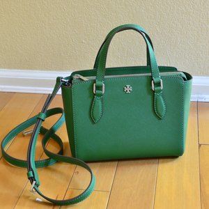 Tory Burch Emerson Mini Top Zip Tote Arugula